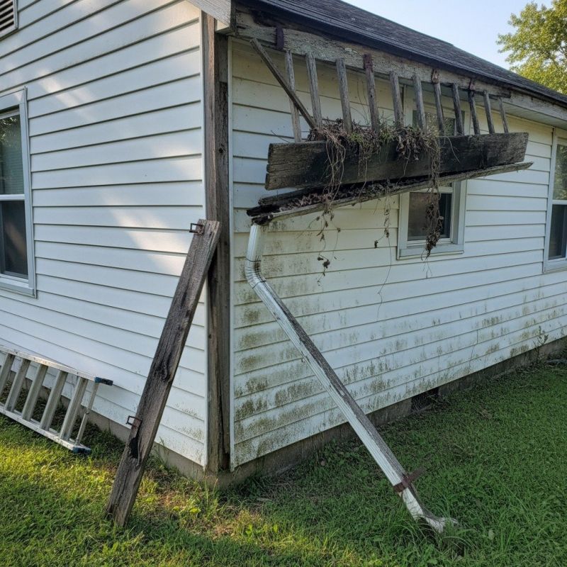 Damaged Gutter Replacement